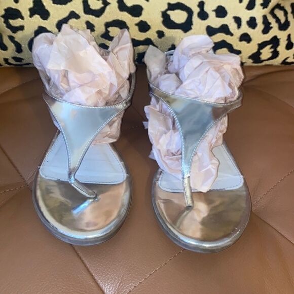 ALDO Gold Metallic Sandals - Picture 1 of 5